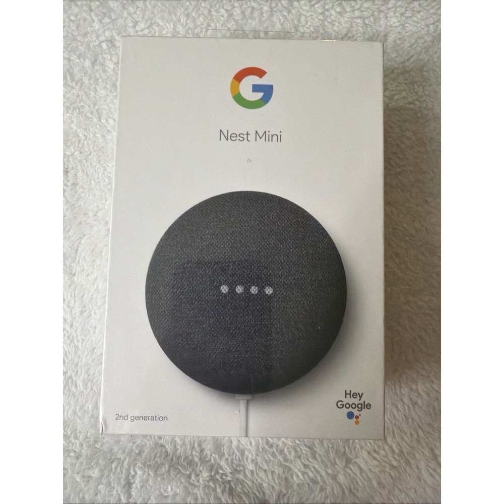 Google Nest Mini (2nd Generation) Smart Speaker Charcoal New Sealed NIB